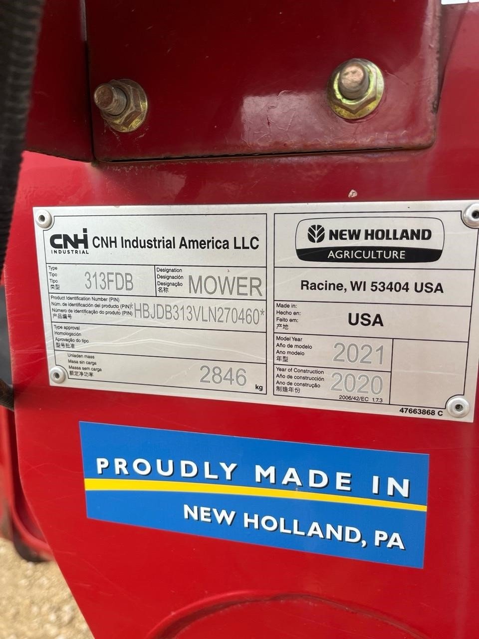 NEW HOLLAND 313 - S025821